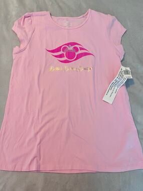 Disney Cruise Line Logo Bibbidi Bobbidi Boutique Rhinestone Tiara T-shirt Sz XL